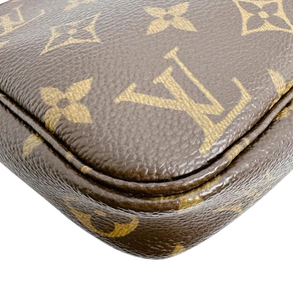 LOUIS VUITTON Authentic Brown Monogram Canvas Pochette Pouch - Picture 8 of 13